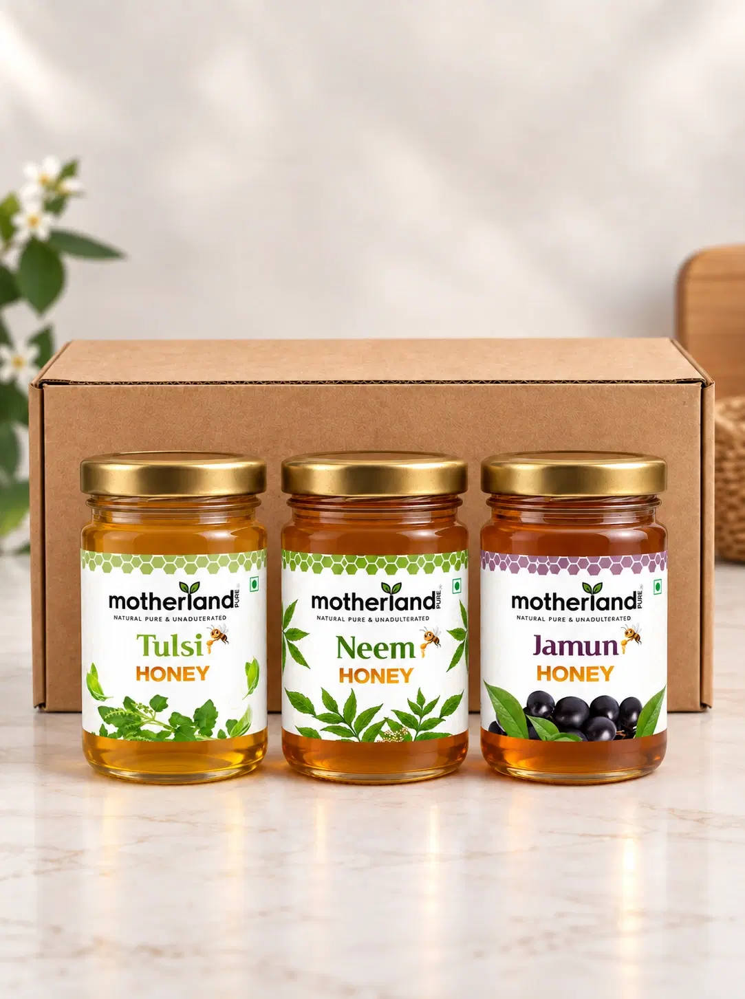 Wellness Honey Combo – Tulsi + Neem + Jamun